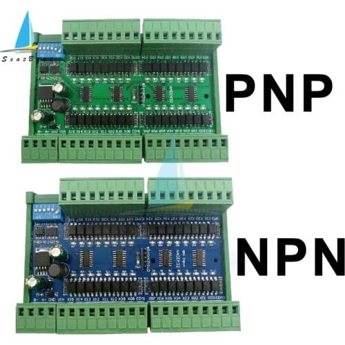 DC 12V 24V 8-20MA 5-30V 32CH Switch Digital Collector RS485 Modbus RTU Module Optically Isolated Input NPN Acquisition Board