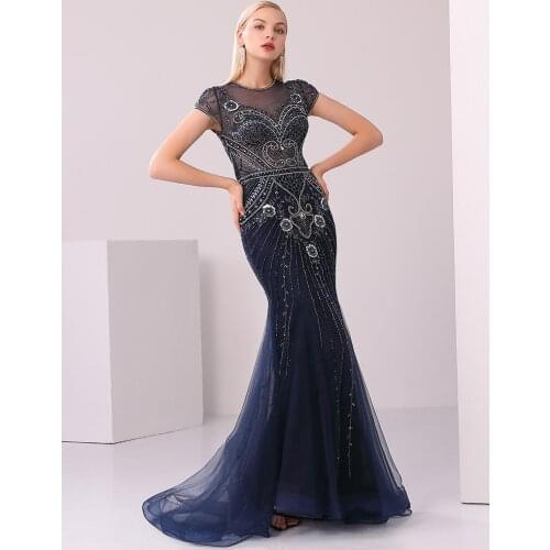 2019 new arrive evening dress long style pink color fashion dress evening dresses evening wear