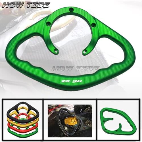 For KAWASAKI ZX-9R 2000-2003 Motorcycle Accessories CNC Passenger Handgrips Hand Grip Tank Grab Bar Handles Armrest Black