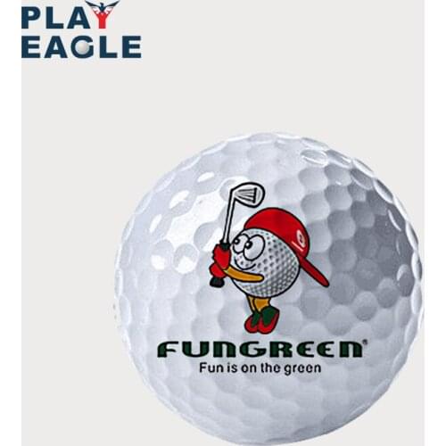 FUNGREEN 10pcs/pack 2 Layer Practice Swing Golf Ball Colorful Golf Training Aid Two Piece Balls for Kids/Adults Golf Accessories