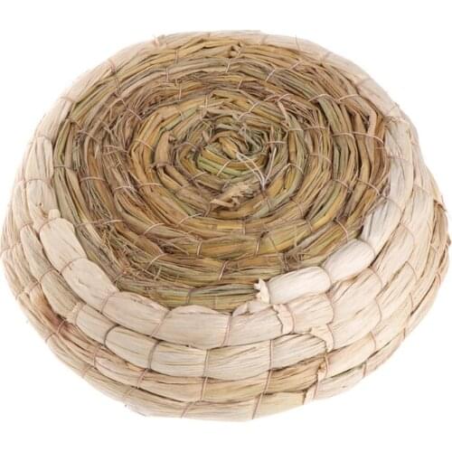 Pigeon Nest Woven Natural Straw Rabbit Guinea Pigs Flat Warm House Handmade Cage