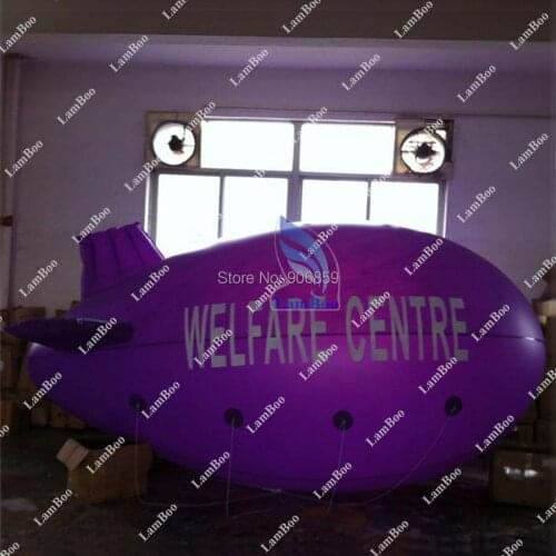 HOT Sell 4M/13ft Long Inflatable Zeppelin/Inflatable Airship/Inflatable Advertising Blimp for Events/Fast DHL FREE SHIPPING