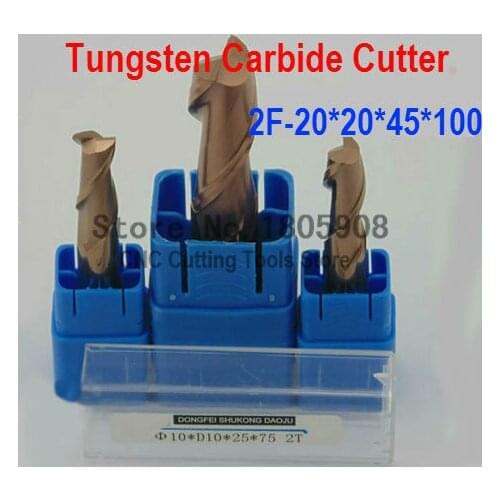 HRC60 2F-20*20*45*100 cnc cutter tool tungsten alloy milling cutter ,CNC machine, milling machine, CNC milling tools, Nc tool