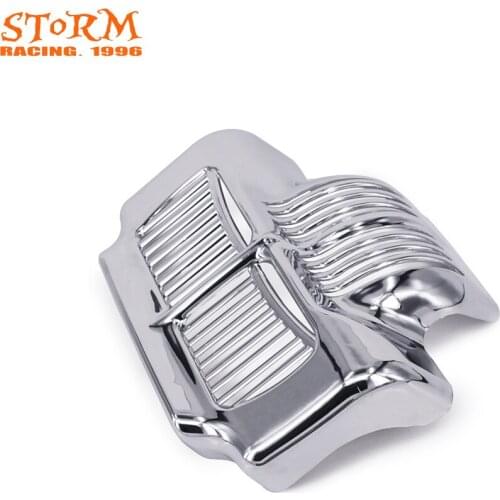 Chrome and Black Stock Oil Cooler Cover for Harley Touring Electra Road Street Glide 11-15 2011 2012 2013 2014 2015