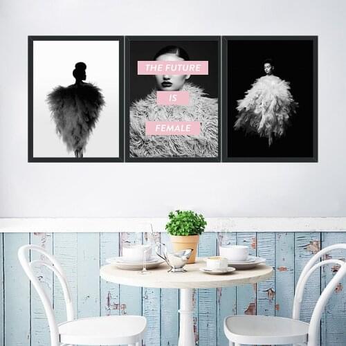 Personality Female Model Canvas Painting Sexy Beauty Character THE FUTURE IS FEMALE Poster Bedroom Living Room Wall Art Pictures