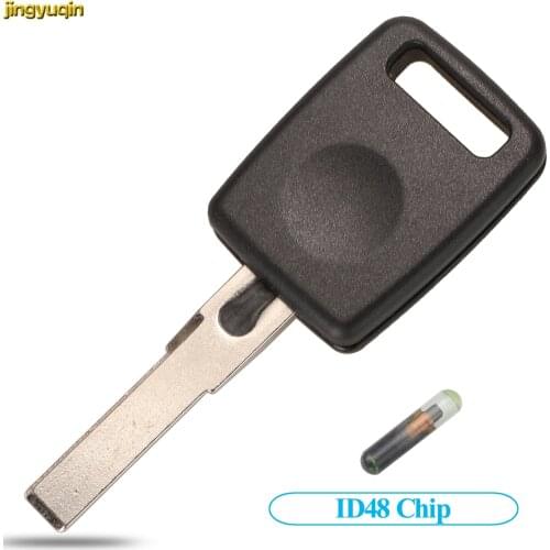 Jingyuqin Remote Car Key Fob Shell Ignition ID48 Transponder Chip For Audi A3 A4 A4L A6 A6L Q3 Auto Key Replacement
