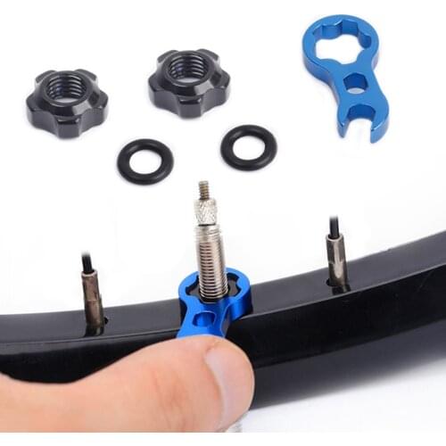 Bicycle Presta French Valve Nut tool set Road Bike MTB Valve Fixed Nut Washer Tire Waterproof Valve Protection Accessories