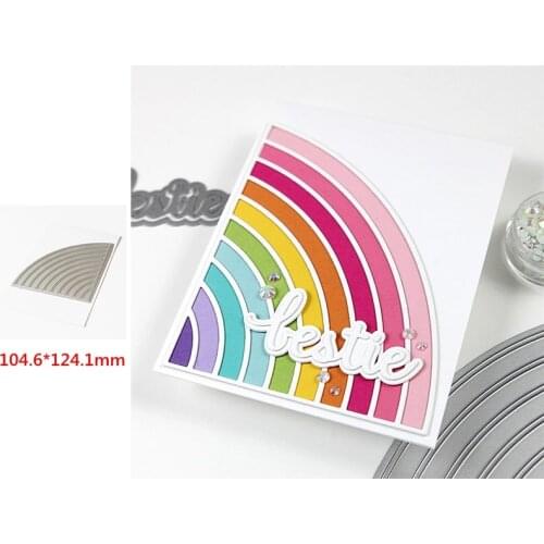 Rainbow Stripes Metal Cutting Dies Decorative Rainbow Stripes Die Cut For Card Making 2020 DIY Crafts Cards