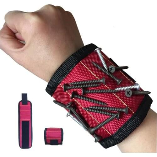 Strong Magnetic Wristband Adjustable Tool for Screws Nails Nuts Bolts Drill Bits Tool Kit Electrician Tool Bag Repair Tool Belt