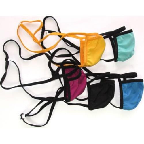 Mens string Thong G-string pouch Low Rise soft jersey poly spandex G161B MINI pouch