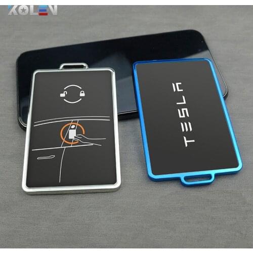 Soft TPU Car Key Card Holder Protector Case Cover For Tesla Model 3 Card Remote Key Fob Bag Shell Clip Car-Styling Accessories