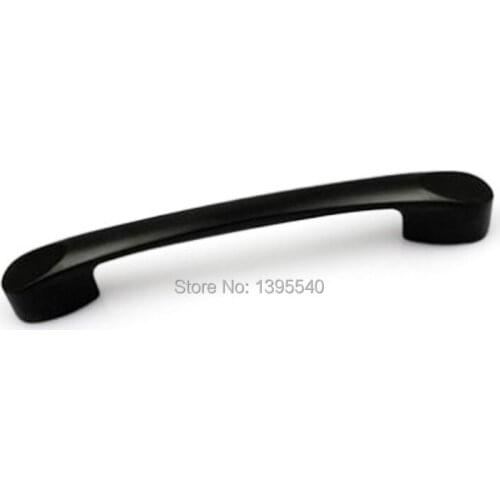 New 96mm Cabinet Kitchen Handle Modern Furniture Cabinet Drawer Knobs Black Mediterranean-Style Cupboard Pull Shoebox Bar Pulls