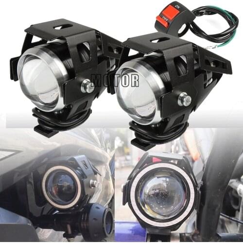 For suzuki ltz 400 12V white switc Motorcycle Headlights U5 led moto light DRL Headlamp Motorbike auxiliary Lamp Fog Spotlights