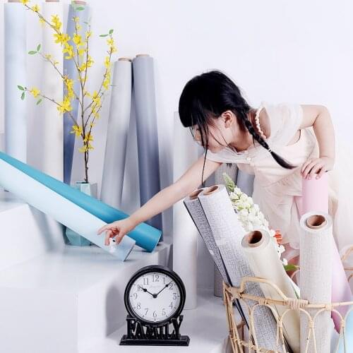 Black DIY Waterproof Wall Sticker Grey Solid Matt Vinyl self adhesive Wallpaper Home Decor Films Living Room Kitchen Door Poster