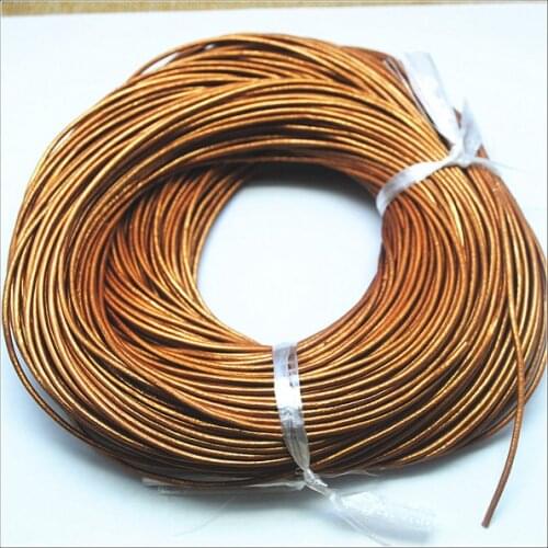 100 meters Genuine real leather cords pearl lustre shinning colors ropes size 2.0mm diameter top fashion for charms men bracelet