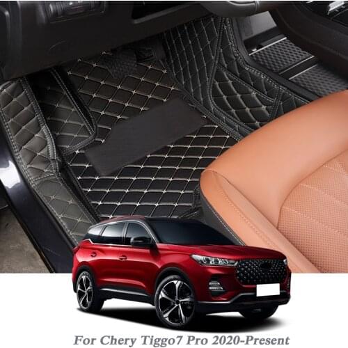 Car Styling PU Leather Floor Mat For Chery Tiggo 7 Pro 2020-Present LHD Auto Foot Pad Automobile Carpet Cover Internal Accessory