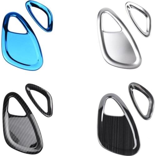 Carbon Fiber Printed Car Dashboard Outlet Sticker Cover Moulding Trim for Smart fortwo forfour 2015 2016 2017 2018 2019 2020