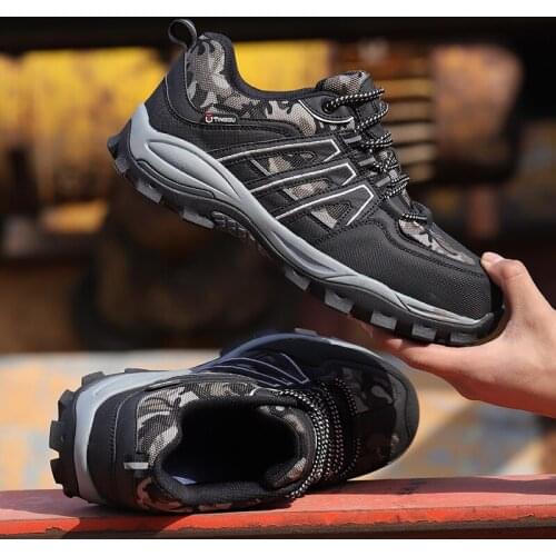 Dropshipping Men And Women Safety Boots Outdoor Fashion Men Shoes Water-proof Puncture-Proof Workers Sneakers