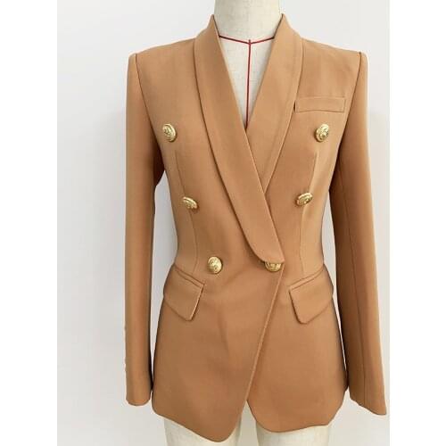 2020 Brand new Design High quality Womens elegant blazers coat Hot Fashion Double-breasted elegant jackets B899