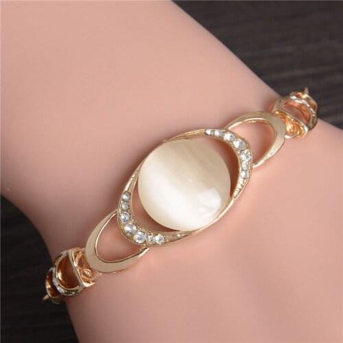 MINHIN New Arrival Charms Bracelet Luxury Cats Eye Stone Bracelet For Women Luxury Wedding Jewelry Gift