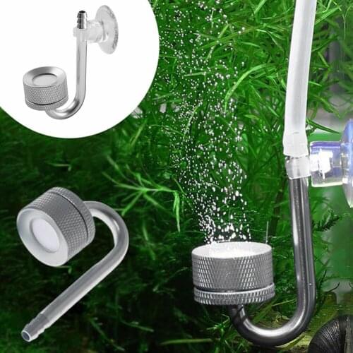 1PCS Aquarium CO2 Diffuser Fish Tank Bubble Atomizer Reactor Solenoid Regulator CO2 System Atomizer For Plant With Suction Cup