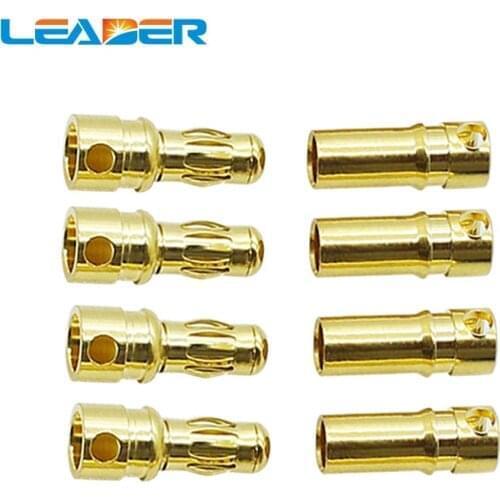 500 pairs = a lot 3.5mm Gold Bullet Banana Connector Plug for RC Battery DU0082