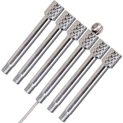 6Pcs/Set Electric Guitar Tremolo Double Bridge Double Shake Vibrato System Saddle Clamp Lock String Brass Screw