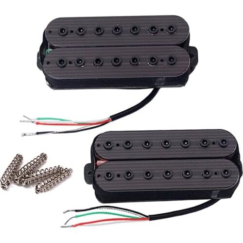 7 strings fiber alnico v neck and Bridge Pickup Humbucker Guitar