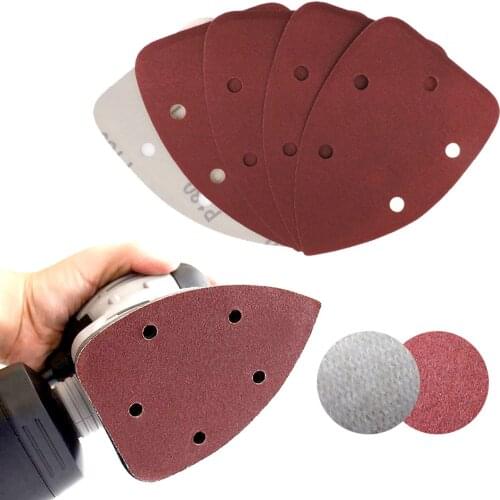 72pcs Self-adhesive High quality Sandpaper Triangle Sander Sand Paper Hook Loop Sandpaper Disc Abrasive Tools For Polishing Grit