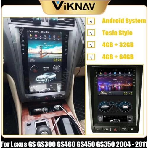 Tesla style car multimedia player For Lexus GS GS300 GS460 GS450 GS350 2004 - 2011 car GPS radio navigation DVD player