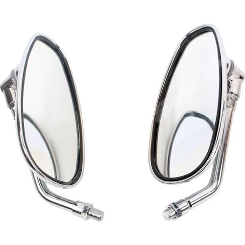 Motorcycle Rearview Side Mirrors Silver 10mm Fit For Yamaha V-Max 1200 1700/MT-01 MT-03/V-Star XVS400 XVS1100 XVS1300 / XV1600