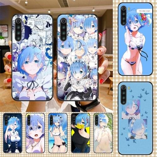 Anime Zero Rem Phone case For Xiaomi Redmi Note 7 7A 8 8T 9 9A 9S 10 K30 Pro Ultra black pretty back painting shell luxury prime