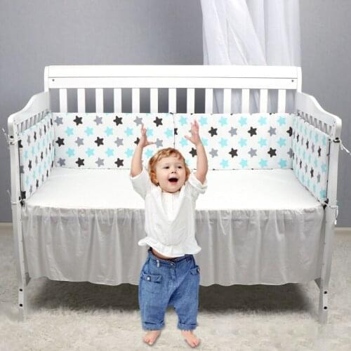 Baby Bumper Bed for Newborns Thicken Star Crib Protective Cotton Infant Crib Around Cushion Room Decor for Boy Girl