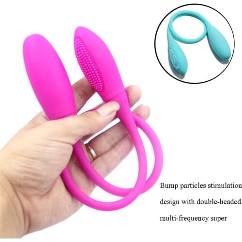Long Double Head Vibrator Clitoris Stimulator for Couple USB Charging 7 Speeds Powerful G-spot Intimate Goods Sex Toys for Adult