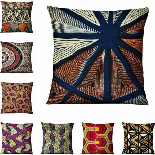 Ancient African Patterns Art Printed Pillowcase Home Pillow Decoration Cushions Decorative Home Decor Sofa Throw Pillows 17*17in