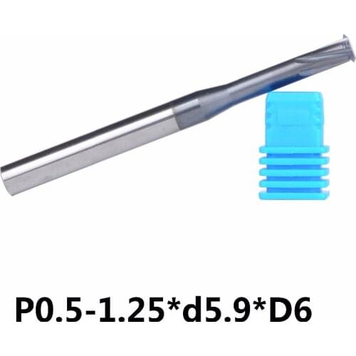 1pcs P0.5-1.25-d5.9-D6 alloy Single tooth thread milling cutter, 5 Flute alloy single blade cutting knife, alloy single tools