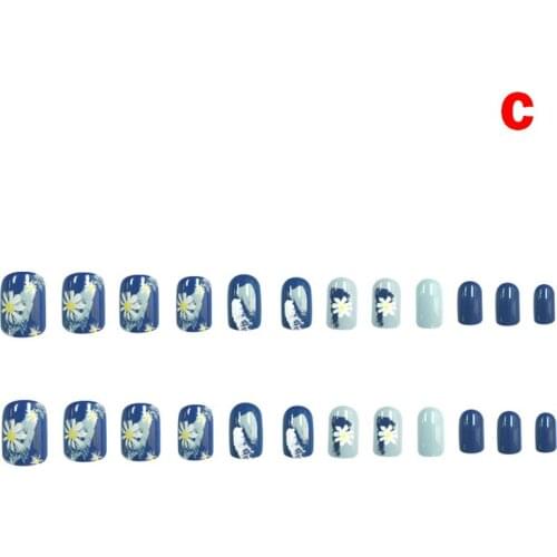 False Nails Artificial Fake Short Fingernails Nail Full Cover Nail Art DIY Glossy Artificial Nails For Women SANA889