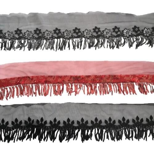 Lace ribbon decoration multi-color sequins sewing craft fabric embroidery DIY clothing supplies accessories 1 meter for sale