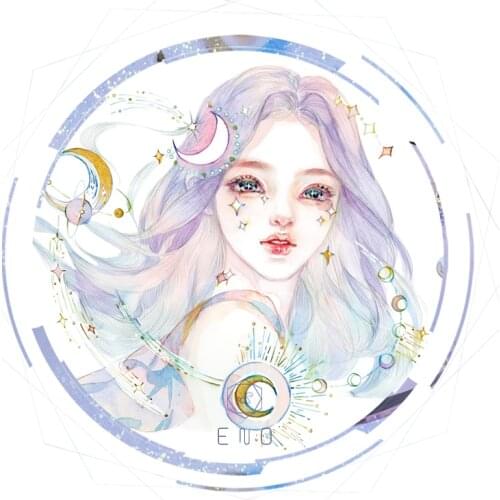 Dreamy Stars Moon Goddess Washi Tapes Bullet Journal Masking Tape Adhesive Tape DIY Scrapbooking Decoration Washi Sticker