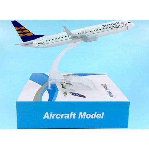 1/400 Scale Boeing B737-800 Indonesia Merpati Airlines Airplane Model Toy Aircraft Plane Airliner Souvenir Gifts Collection Show