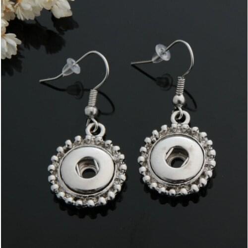 Fashion Simple Drop earrings snap earrings fit 12MM snap buttons jewelry JA0041