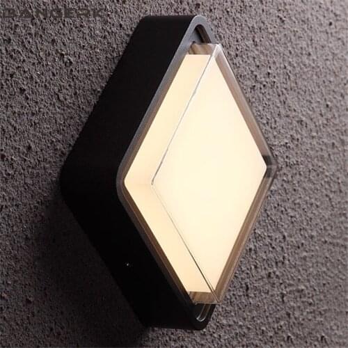 Outdoor LED Wall Lamp 12W Waterproof Rust Square Modern Sconce Wall Lights Garden Courtyard Light Decor Aluminium Lighting
