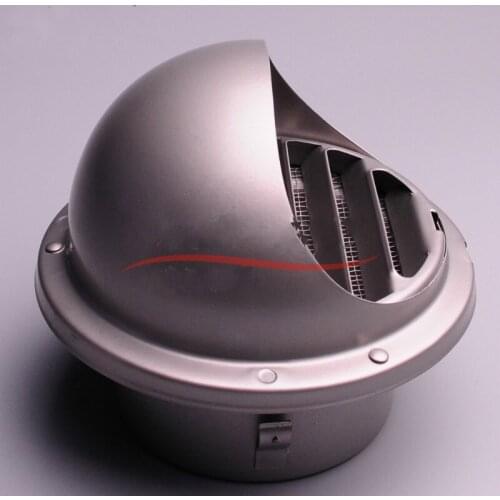 Stainless Steel Wall Air Vent Metal Cover Outlet Exhaust Grille Round Bull Nosed External Wall Vent Outlet fresh air system