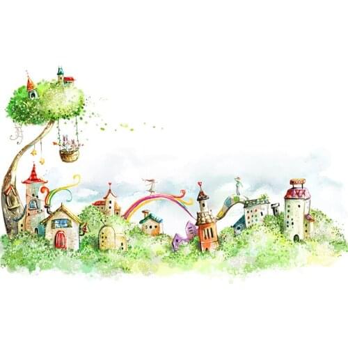 Cartoon wall stickers for toilets and bathrooms with frosted glass decals for kids rooms mural wallpaper decoration stickers