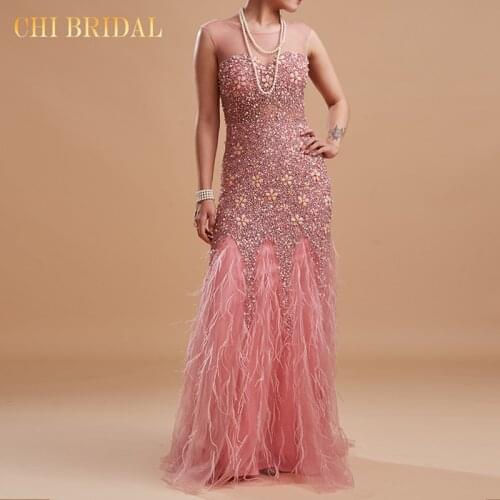 New Evening Dress O-Neck Sleeveless Lace Applique Tulle Formal Party Wedding Party Prom Dress