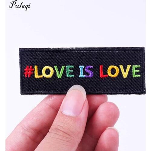 NEW Gay Patches On Clothes LGBT Pride Fusible Patch Cartoon Embroidery Applique Clothing Stickers Iron On Patches Feminist Badge