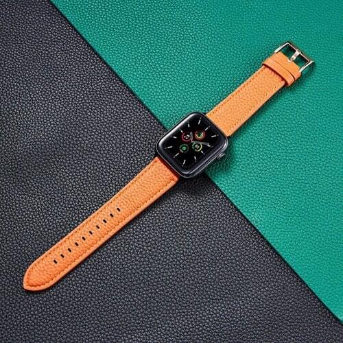 Original Leather Strap For Apple Watch Series 6 se 5 4 3 Watchband Classic Bracelet For Apple iWatch 44mm 40mm 42mm 38mm Bands