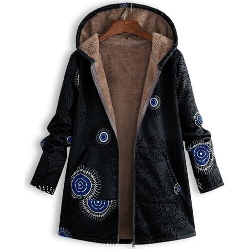 Autumn Winter Plus Velvet Coat Women Cotton Overcoat Female Casual Hooded Padded Jacket Outerwear Parka Ropa Mujer Invierno