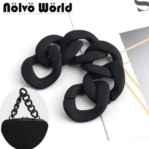 1-5-10 meters Black 9.0 mm thick 33mm width Resin bag chain resin new design bag chains