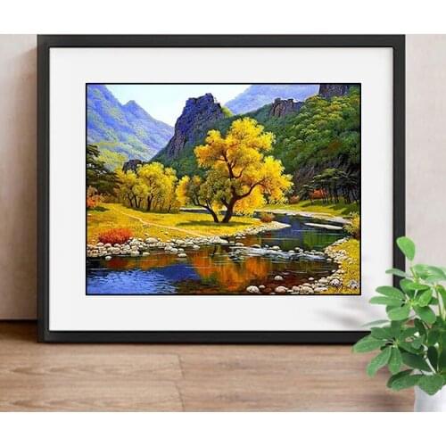 Full Diamond Painting Full Kit 5D Square Diamond Embroidery Autumn Scenic Diamond Mosaic Cross Stitch Crafts Landscape